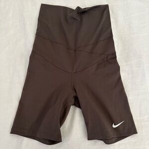 Nike brown maternity shorts